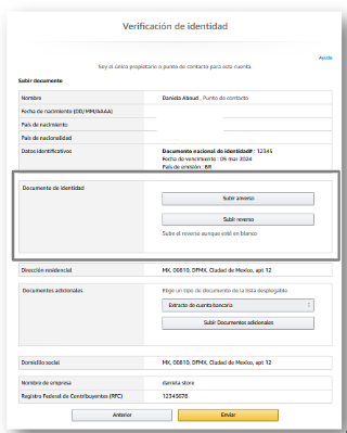 Proceso de registro Amazon México